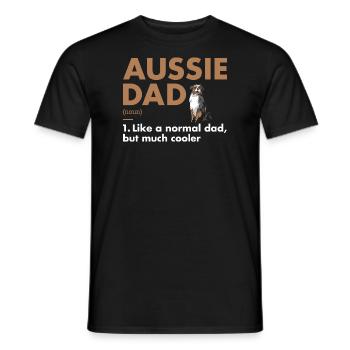 Dog Aussie Dad Definition - Men's T-Shirt - black - Front - AI Model Male 178 light (178cm)