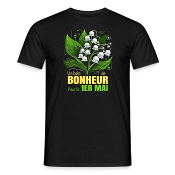 Maiglöckchenfest ist ein bisschen Glück für den 1. Mai - Männer T-Shirt - Schwarz - Vorne - AI Model Male 178 light (178cm)