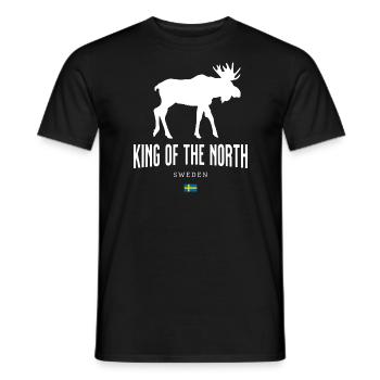 Suède - Roi du Nord - T-shirt homme - noir - Devant - AI Model Male 178 light (178cm)
