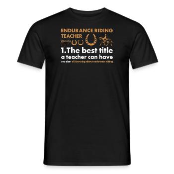 Rider Teacher Definition Endurance Riding - Männer T-Shirt - Schwarz - Vorne - AI Model Male 178 light (178cm)