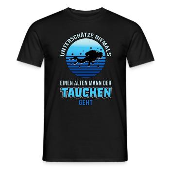 Tauchen Opa tauchen Hobbytaucher lustiger Spruch - Männer T-Shirt - Schwarz - Vorne - AI Model Male 178 light (178cm)
