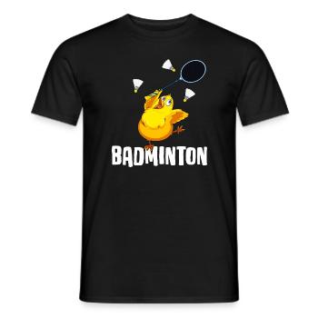 badminton badminton player badminton badminton day - Men's T-Shirt - black - Front - AI Model Male 178 light (178cm)