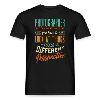 Quota de photographe photographe - T-shirt homme - noir - Devant - AI Model Male 178 light (178cm)