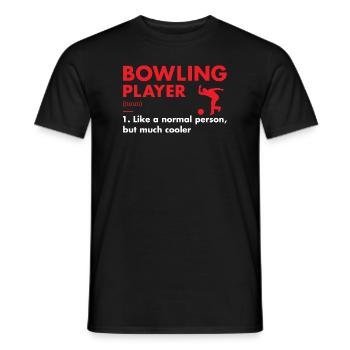 Définition du joueur de sport Bowling - T-shirt homme - noir - Devant - AI Model Male 178 light (178cm)
