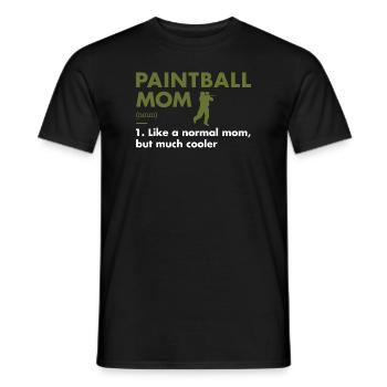 Sport Maman Définition Paintball - T-shirt homme - noir - Devant - AI Model Male 178 light (178cm)