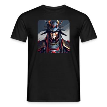Stolzer Samurai Japan Asia Kendo Karate Ninja Judo - Männer T-Shirt - Schwarz - Vorne - AI Model Male 178 light (178cm)