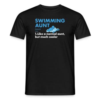 Sport Aunt Swimming - Männer T-Shirt - Schwarz - Vorne - AI Model Male 178 light (178cm)