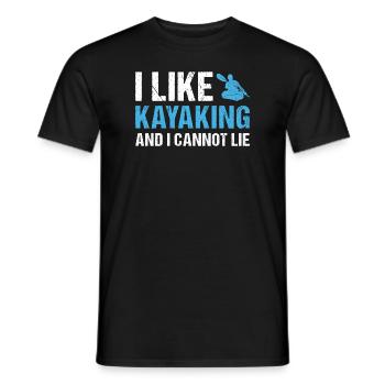 Kayaker I Like Kayaking - Men's T-Shirt - black - Front - AI Model Male 178 light (178cm)