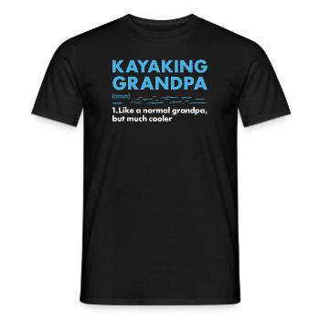 Kayaker Grandpa Definition Kayaking - Men's T-Shirt - black - Front - AI Model Male 178 light (178cm)