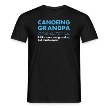 Canotiste Papi Définition Canoë - T-shirt homme - noir - Devant - AI Model Male 178 light (178cm)