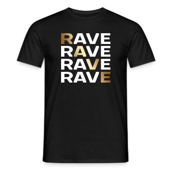 RAVE TECHNO RAVER - Männer T-Shirt - Schwarz - Vorne - AI Model Male 178 light (178cm)