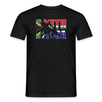 South Africa Rugby - Men's T-Shirt - black - Front - AI Model Male 178 light (178cm)