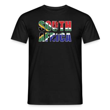 South Africa Rugby - Men's T-Shirt - black - Front - AI Model Male 178 light (178cm)