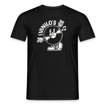 Café VINILO'S - Valle Sagrado - Peru - Männer T-Shirt - Schwarz - Vorne - AI Model Male 178 light (178cm)