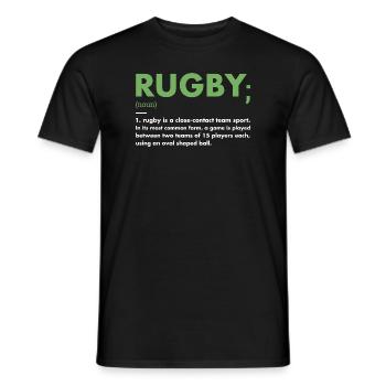 Sport Definition Rugby - Männer T-Shirt - Schwarz - Vorne - AI Model Male 178 light (178cm)
