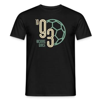 30. Geburtstag Fußballer 30 Jahre Jahrgang 1993 - Männer T-Shirt - Schwarz - Vorne - AI Model Male 178 light (178cm)