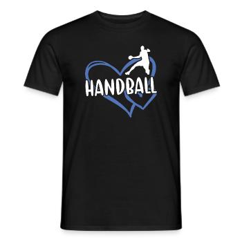 Sport Heart Handball - Männer T-Shirt - Schwarz - Vorne - AI Model Male 178 light (178cm)