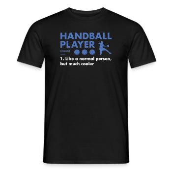 Sport Player Definition Handball - Männer T-Shirt - Schwarz - Vorne - AI Model Male 178 light (178cm)