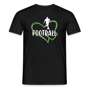 Sport Heart Football - Men's T-Shirt - black - Front - AI Model Male 178 light (178cm)