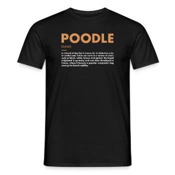 Poodle Definition - Men's T-Shirt - black - Front - AI Model Male 178 light (178cm)
