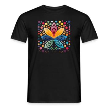 Kreatives Punkt-Designs für Helle Shirts - Männer T-Shirt - Schwarz - Vorne - AI Model Male 178 light (178cm)