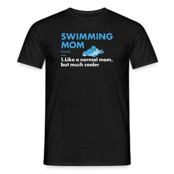 Sport Mom Swimming - Men's T-Shirt - black - Front - AI Model Male 178 light (178cm)