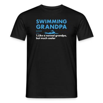 Sport Grandpa Swimming - Männer T-Shirt - Schwarz - Vorne - AI Model Male 178 light (178cm)