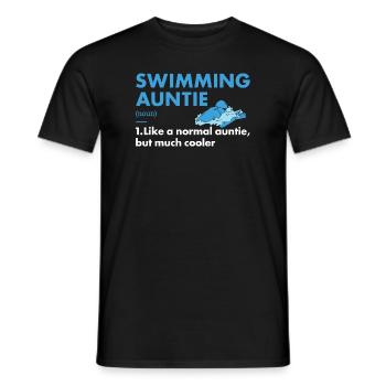 Sport Auntie Swimming - Männer T-Shirt - Schwarz - Vorne - AI Model Male 178 light (178cm)