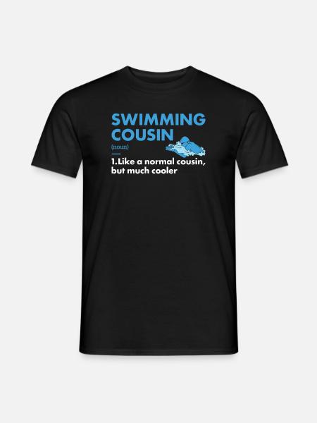 Sport Cousin Swimming - Männer T-Shirt - Schwarz