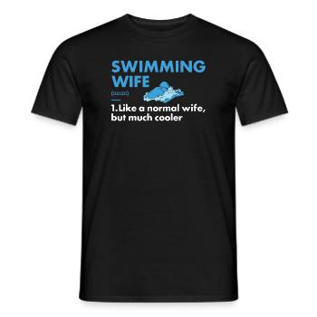 Sport Wife Swimming - Männer T-Shirt - Schwarz - Vorne - AI Model Male 178 light (178cm)