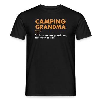 Camper Grandma Definition Camping - Men's T-Shirt - black - Front - AI Model Male 178 light (178cm)