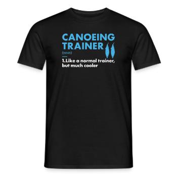 Canoeist Trainer Definition Canoeing - Men's T-Shirt - black - Front - AI Model Male 178 light (178cm)
