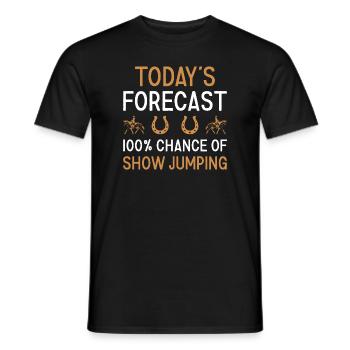 Jumper Les prévisions du jour Saut d’obstacles - T-shirt homme - noir - Devant - AI Model Male 178 light (178cm)