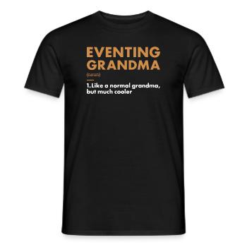 Rider Grandma Definition Eventing - Men's T-Shirt - black - Front - AI Model Male 178 light (178cm)