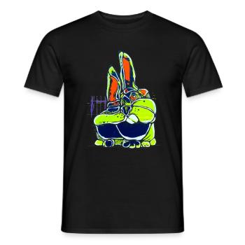 Purple Rabbitz Design No.7 - Men's T-Shirt - black - Front - AI Model Male 178 light (178cm)