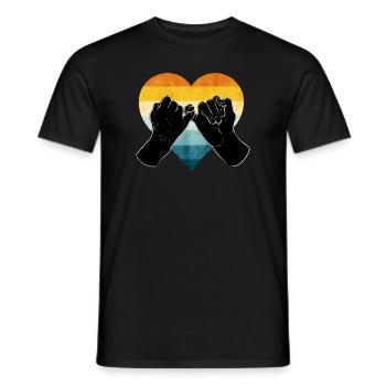 Freundschaft - Männer T-Shirt - Schwarz - Vorne - AI Model Male 178 light (178cm)