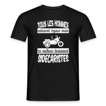 sidecariste - T-shirt homme - noir - Devant - AI Model Male 178 light (178cm)