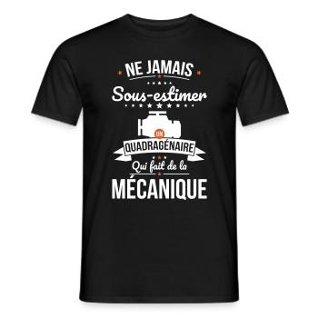 Sous-estimer quadragénaire qui fait mécanique - T-shirt homme - noir - Devant - AI Model Male 178 light (178cm)