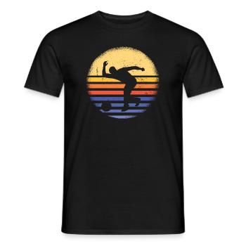 Sport Retro Sunset Bowling - Männer T-Shirt - Schwarz - Vorne - AI Model Male 178 light (178cm)