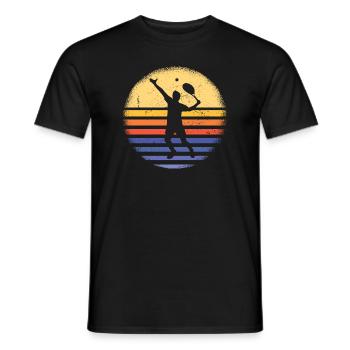Sport Retro Sunset Tennis - T-shirt homme - noir - Devant - AI Model Male 178 light (178cm)