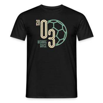 20. Geburtstag Fußballer 20 Jahre Jahrgang 2003 - Männer T-Shirt - Schwarz - Vorne - AI Model Male 178 light (178cm)