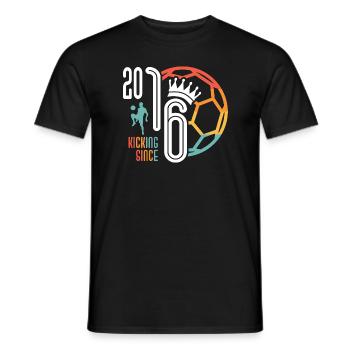 7. Geburtstag Fußballer 7 Jahre Jahrgang 2016 - Männer T-Shirt - Schwarz - Vorne - AI Model Male 178 light (178cm)