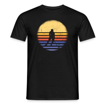 Sport Retro Sunset Floorball - T-shirt homme - noir - Devant - AI Model Male 178 light (178cm)
