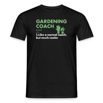 Gardener Coach Définition Jardinage - T-shirt homme - noir - Devant - AI Model Male 178 light (178cm)