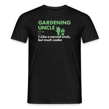 Jardinier Oncle Définition Jardinage - T-shirt homme - noir - Devant - AI Model Male 178 light (178cm)