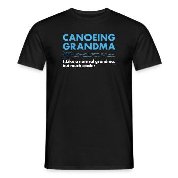 Canoeist Grandma Definition Canoeing - Men's T-Shirt - black - Front - AI Model Male 178 light (178cm)