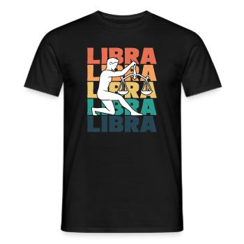 Waage Tierkreis Geburtstag - Männer T-Shirt - Schwarz - Vorne - AI Model Male 178 light (178cm)