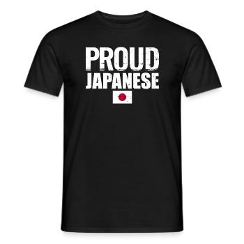 Proud Japanese Japan Japanese Flag Japanese - Men's T-Shirt - black - Front - AI Model Male 178 light (178cm)