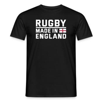 Rugby Made In England Rugby - Men's T-Shirt - black - Front - AI Model Male 178 light (178cm)