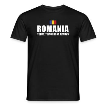 La Roumanie aujourd’hui demain Toujours Roumanie Rugby - T-shirt homme - noir - Devant - AI Model Male 178 light (178cm)
